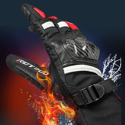 Waterproof warm thickened long motorcycle riding gloves