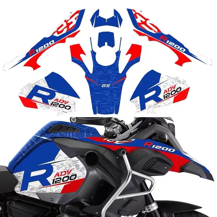 Motorrad-Fairing Aufkleber Kit Für BMW R 1200 RT (2014-2018) - Grau, Digitaler PVC-Druck, Made In Italy