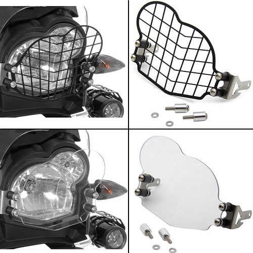 Clear Headlight Lens/Black Headlight Grille for BMW G650GS