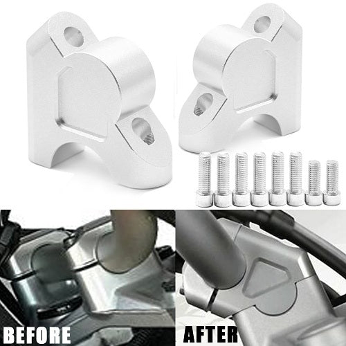 Motorcycle Handlebar Riser Bar Mount Handle Clamp mounting Universal For BWM R1200GS R1250GS S1000XR