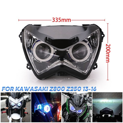 Z２５０　ＨＩＤ　ヘッドライト Z250/Z800(2013〜) LEDイカリング カスタムHIDプロジェクター