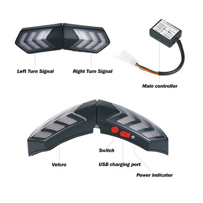 Smart Rechargeable Signal Lights for Helmets
