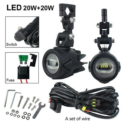 Super Bright Universal LED Auxiliary Lights  Fits Bumper18-22mm